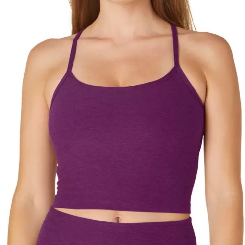 Beyond Yoga Women's Spacedye Slim Racerback Cropped Tank Top - purple